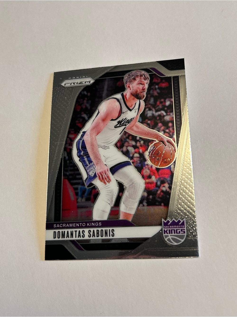 Domantas Sabonis Sacramento Kings Basketball Card - Silver/Black